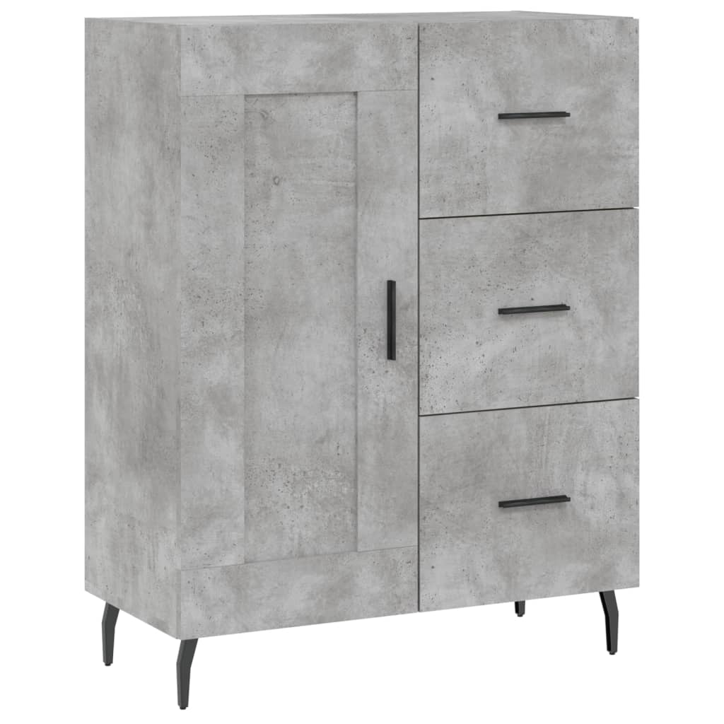 vidaXL Highboard Concrete Grey 69,5x34x180 cm Engineered Wood