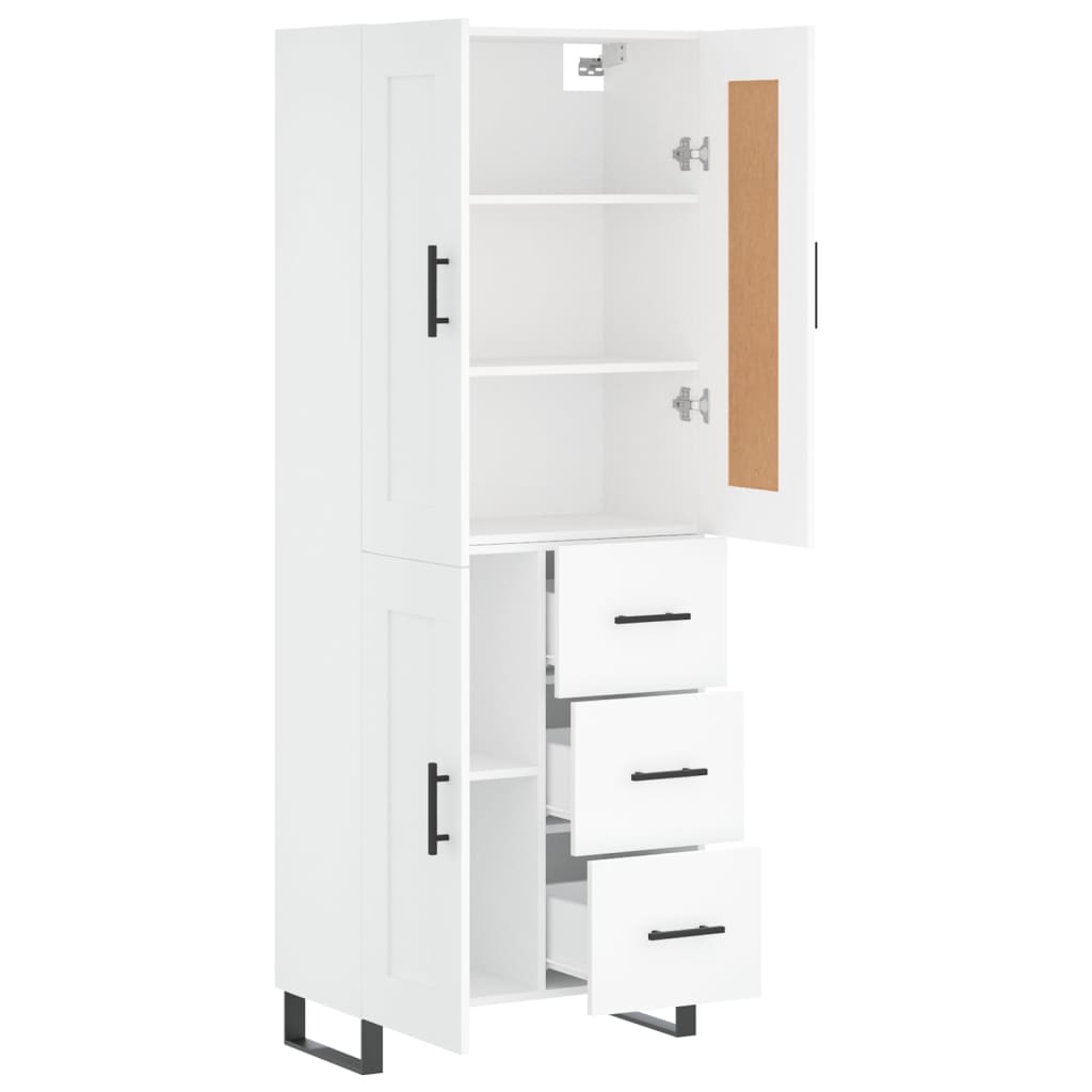 vidaXL Highboard White 69,5x34x180 cm Engineered Wood