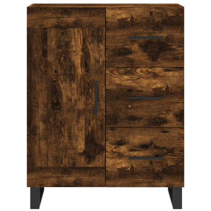 vidaXL Highboard Smoked Oak 69.5x34x180 cm Engineered Wood