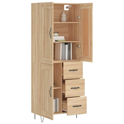 vidaXL Highboard Sonoma Oak 69,5x34x180 cm Engineered Wood
