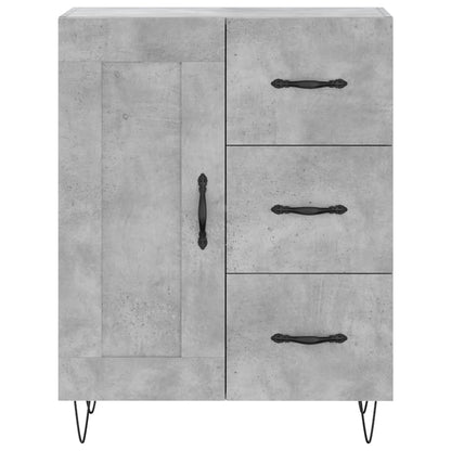 vidaXL Highboard Concrete Grey 69.5x34x180 cm Engineered Wood