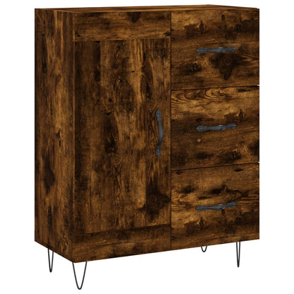 vidaXL Highboard Smoked Oak 69,5x34x180 cm Engineered Wood