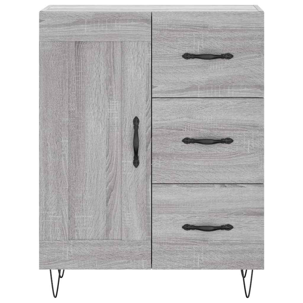 vidaXL Highboard Grey Sonoma 69,5x34x180 cm Engineered Wood