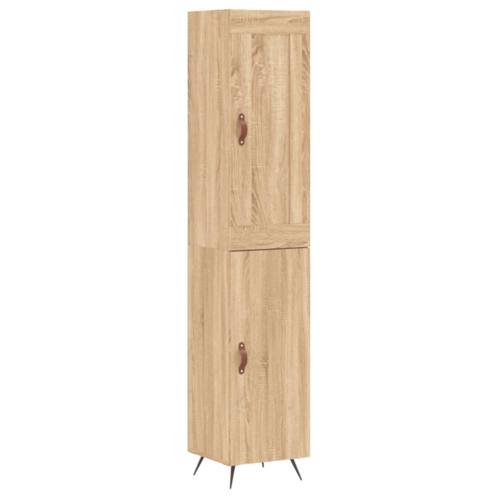 vidaXL Highboard Sonoma Oak 34.5x34x180 cm Engineered Wood