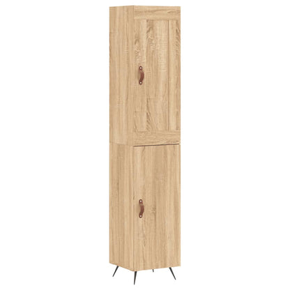 vidaXL Highboard Sonoma Oak 34.5x34x180 cm Engineered Wood