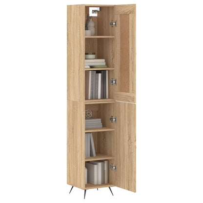 vidaXL Highboard Sonoma Oak 34,5x34x180 cm Engineered Wood