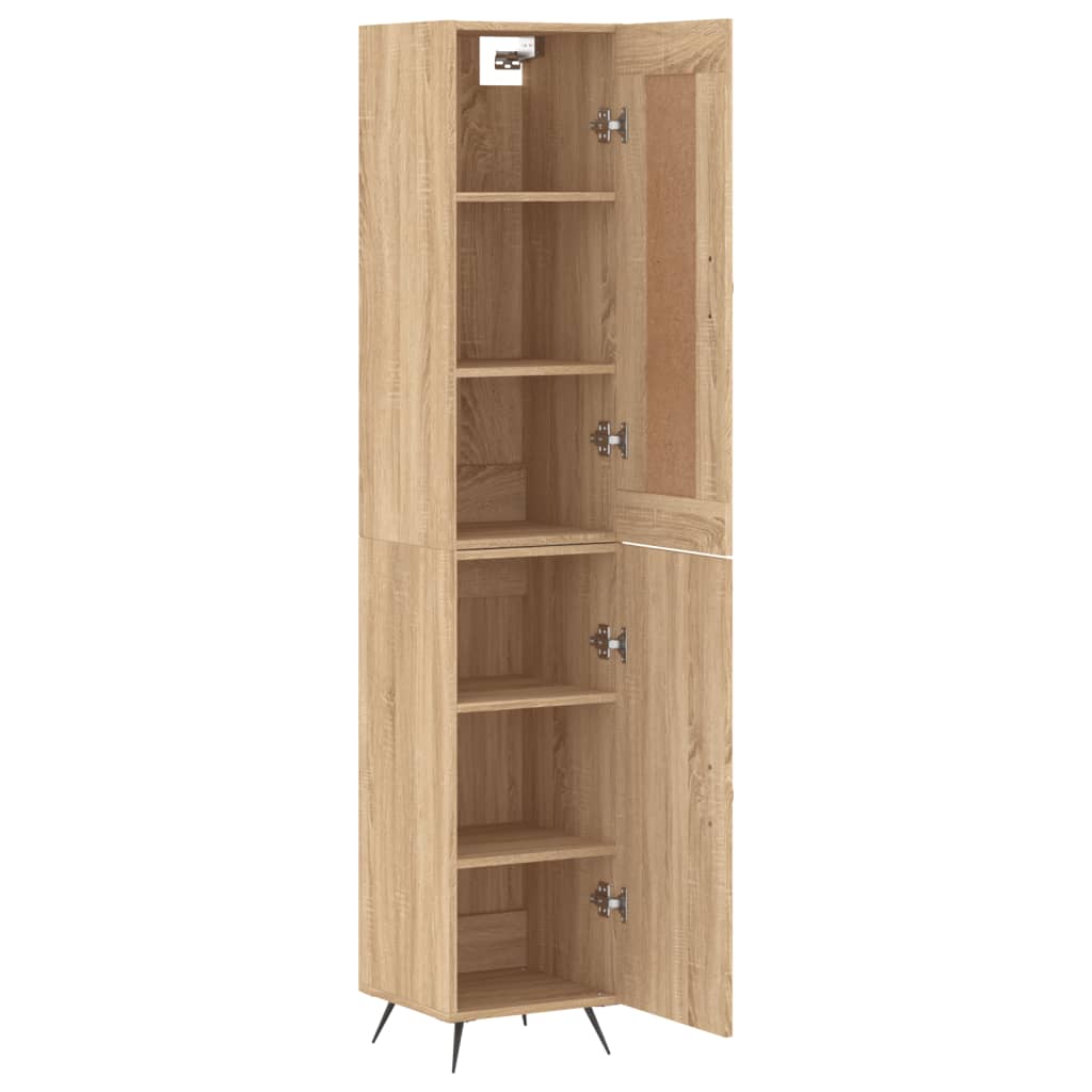 vidaXL Highboard Sonoma Oak 34.5x34x180 cm Engineered Wood