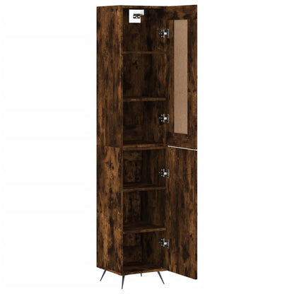vidaXL Highboard Smoked Oak 34,5x34x180 cm Engineered Wood