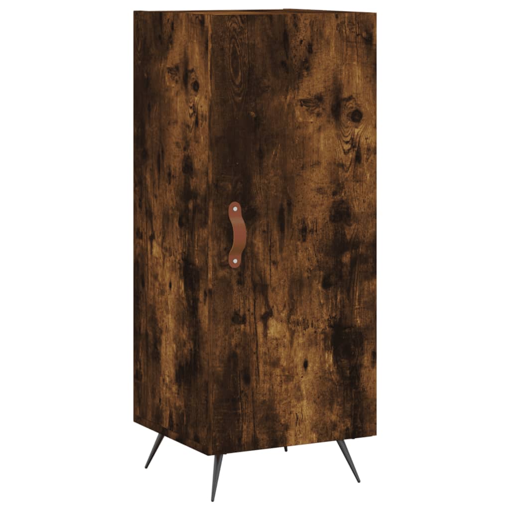 vidaXL Highboard Smoked Oak 34,5x34x180 cm Engineered Wood