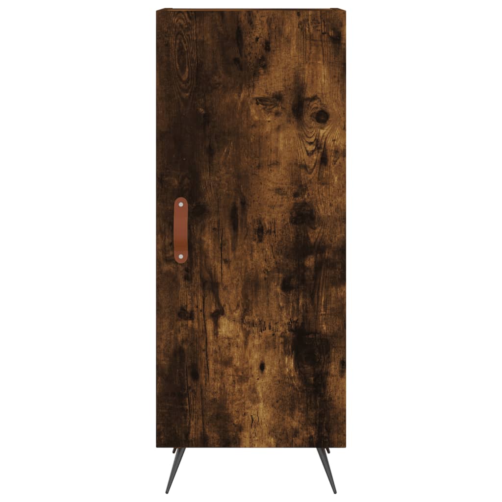 vidaXL Highboard Smoked Oak 34,5x34x180 cm Engineered Wood