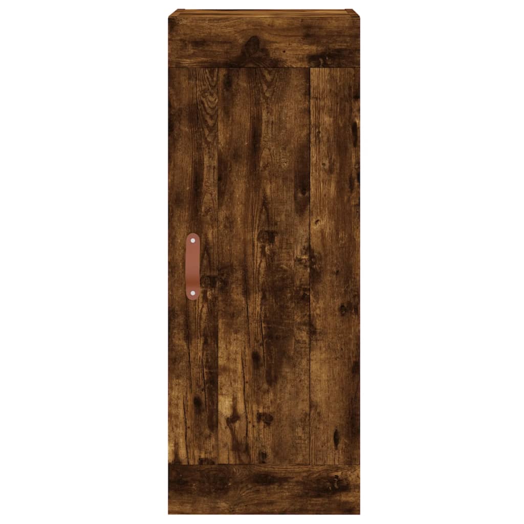 vidaXL Highboard Smoked Oak 34.5x34x180 cm Engineered Wood