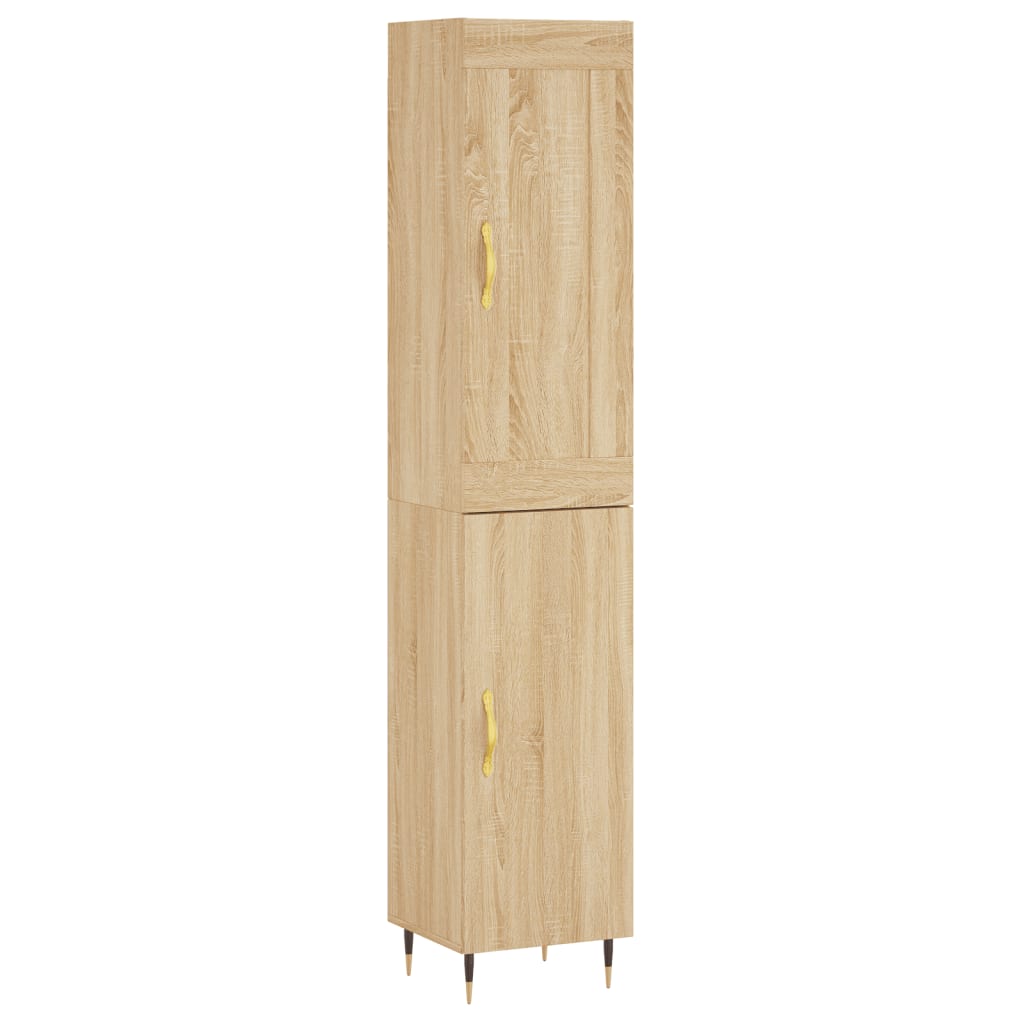 vidaXL Highboard Sonoma Oak 34.5x34x180 cm Engineered Wood