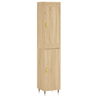 vidaXL Highboard Sonoma Oak 34.5x34x180 cm Engineered Wood