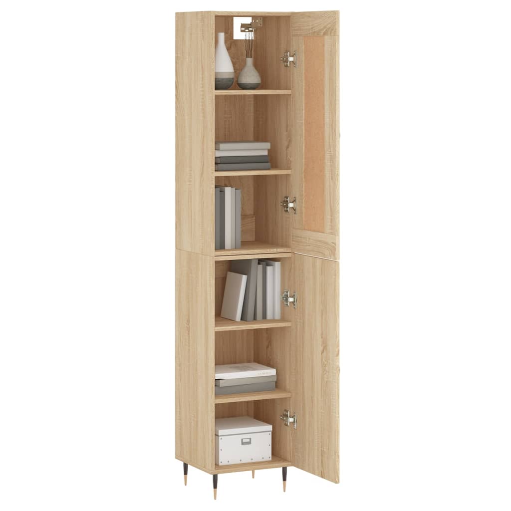 vidaXL Highboard Sonoma Oak 34.5x34x180 cm Engineered Wood