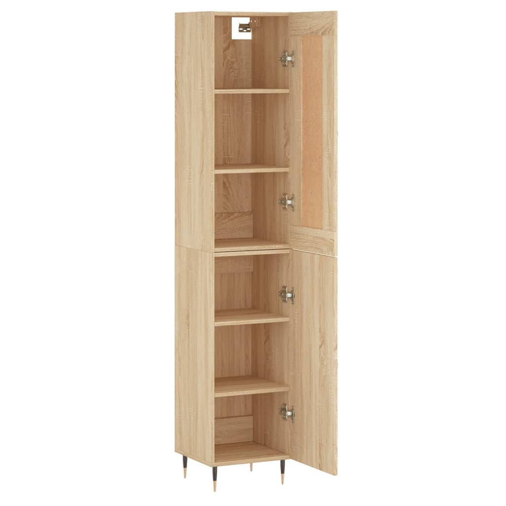 vidaXL Highboard Sonoma Oak 34.5x34x180 cm Engineered Wood
