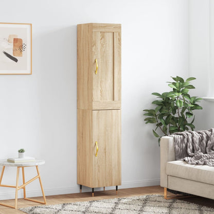 vidaXL Highboard Sonoma Oak 34.5x34x180 cm Engineered Wood