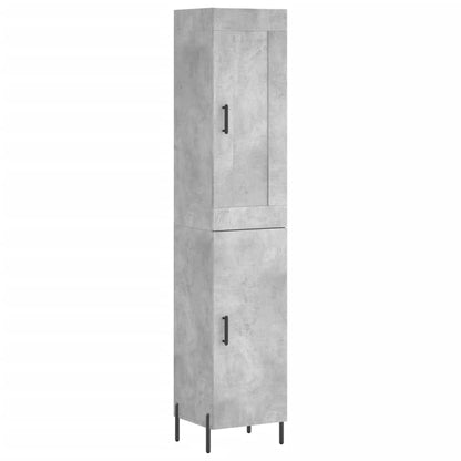 vidaXL Highboard Concrete Grey 34,5x34x180 cm Engineered Wood