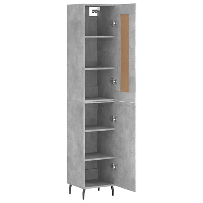 vidaXL Highboard Concrete Grey 34,5x34x180 cm Engineered Wood