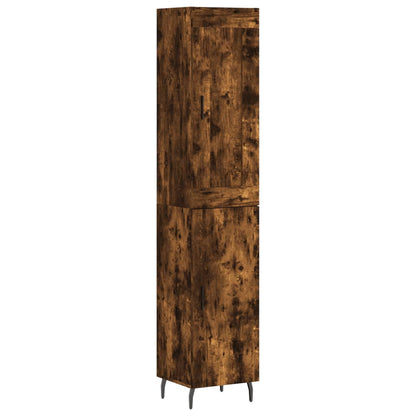 vidaXL Highboard Smoked Oak 34.5x34x180 cm Engineered Wood