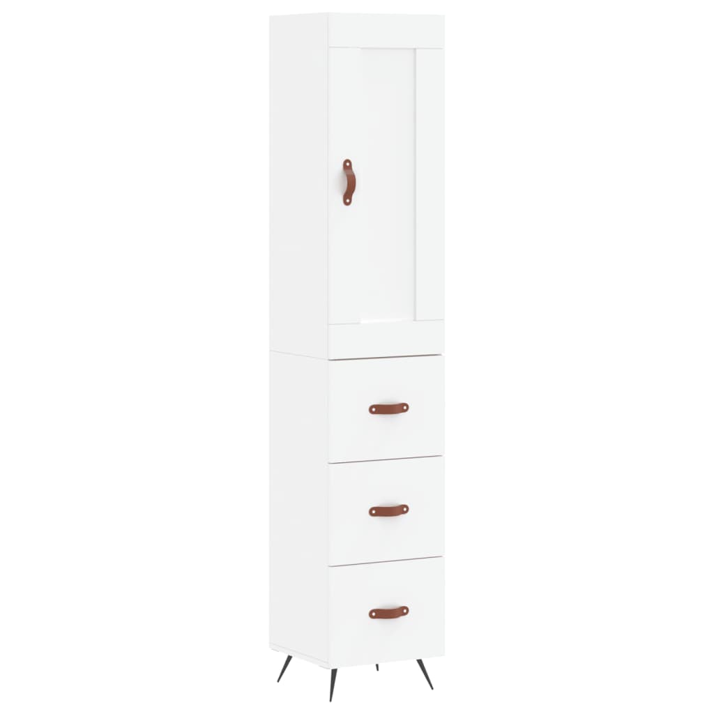 vidaXL Highboard White 34.5x34x180 cm Engineered Wood