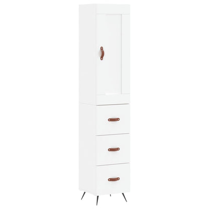 vidaXL Highboard White 34.5x34x180 cm Engineered Wood