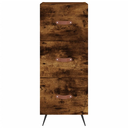 vidaXL Highboard Smoked Oak 34.5x34x180 cm Engineered Wood