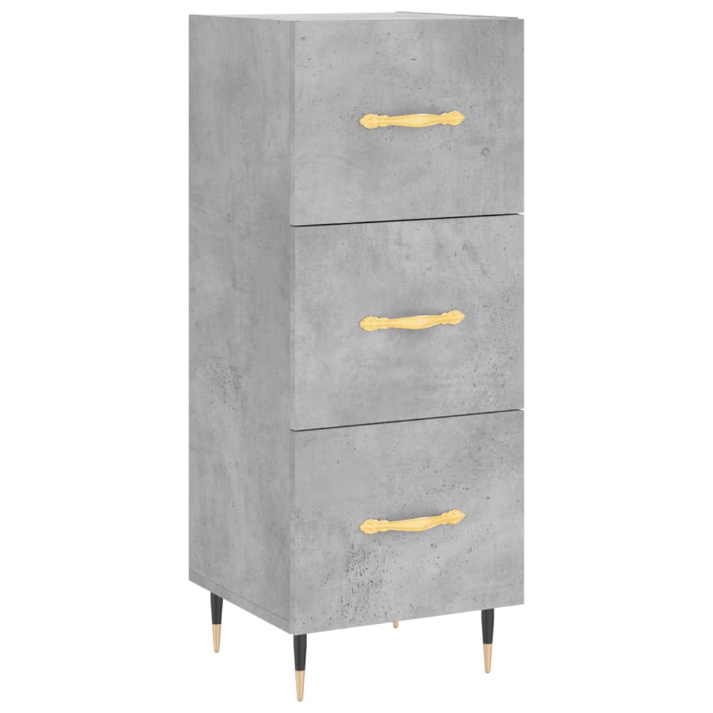 vidaXL Highboard Concrete Grey 34,5x34x180 cm Engineered Wood