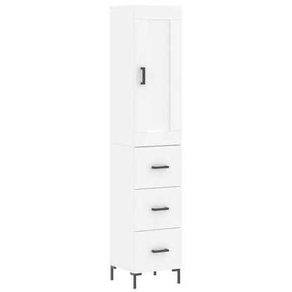 vidaXL Highboard White 34,5x34x180 cm Engineered Wood