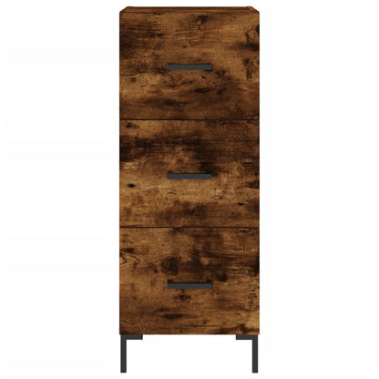 vidaXL Highboard Smoked Oak 34,5x34x180 cm Engineered Wood