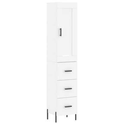 vidaXL Highboard White 34.5x34x180 cm Engineered Wood