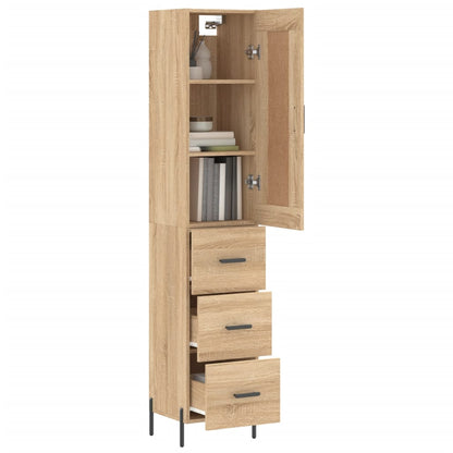 vidaXL Highboard Sonoma Oak 34,5x34x180 cm Engineered Wood