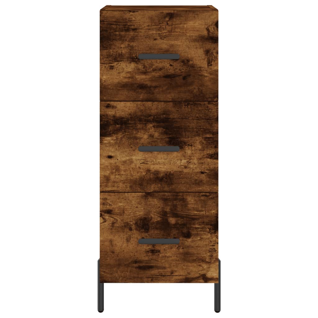 vidaXL Highboard Smoked Oak 34,5x34x180 cm Engineered Wood