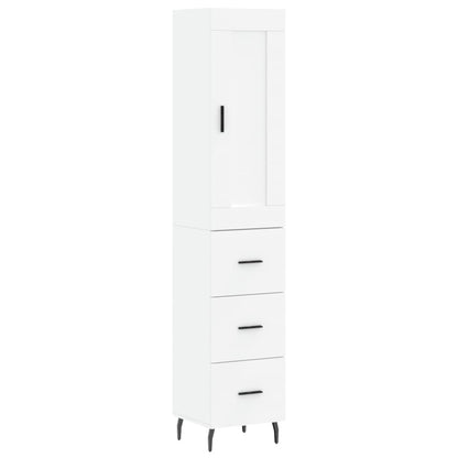 vidaXL Highboard White 34,5x34x180 cm Engineered Wood