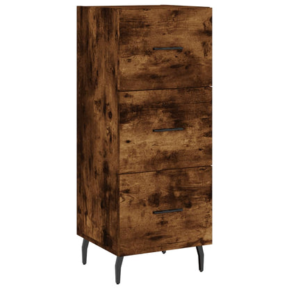 vidaXL Highboard Smoked Oak 34,5x34x180 cm Engineered Wood