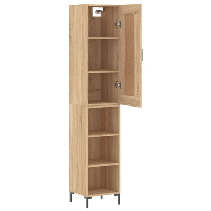 vidaXL Highboard Sonoma Oak 34,5x34x180 cm Engineered Wood