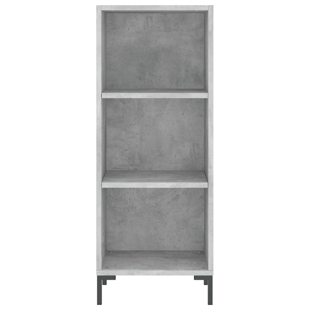vidaXL Highboard Concrete Grey 34,5x34x180 cm Engineered Wood