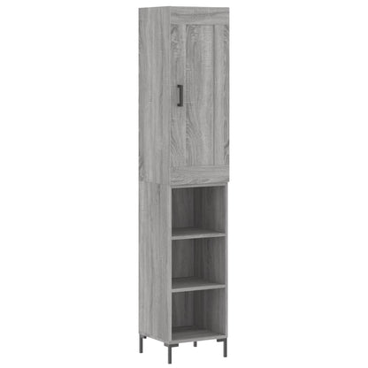 vidaXL Highboard Grey Sonoma 34,5x34x180 cm Engineered Wood