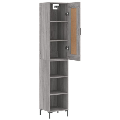 vidaXL Highboard Grey Sonoma 34,5x34x180 cm Engineered Wood