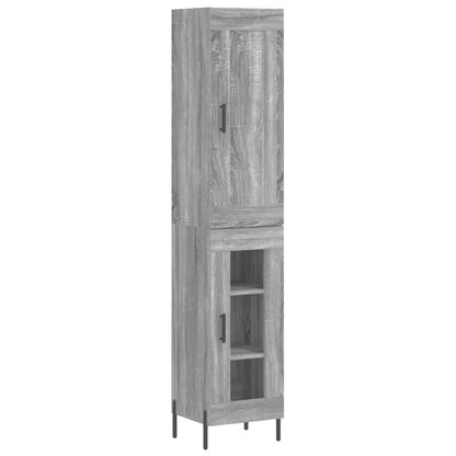vidaXL Highboard Grey Sonoma 34.5x34x180 cm Engineered Wood