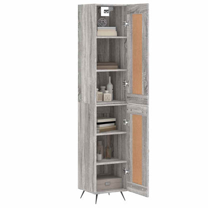 vidaXL Highboard Grey Sonoma 34.5x34x180 cm Engineered Wood