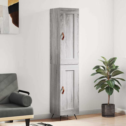 vidaXL Highboard Grey Sonoma 34,5x34x180 cm Engineered Wood
