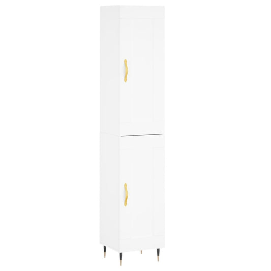 vidaXL Highboard White 34.5x34x180 cm Engineered Wood