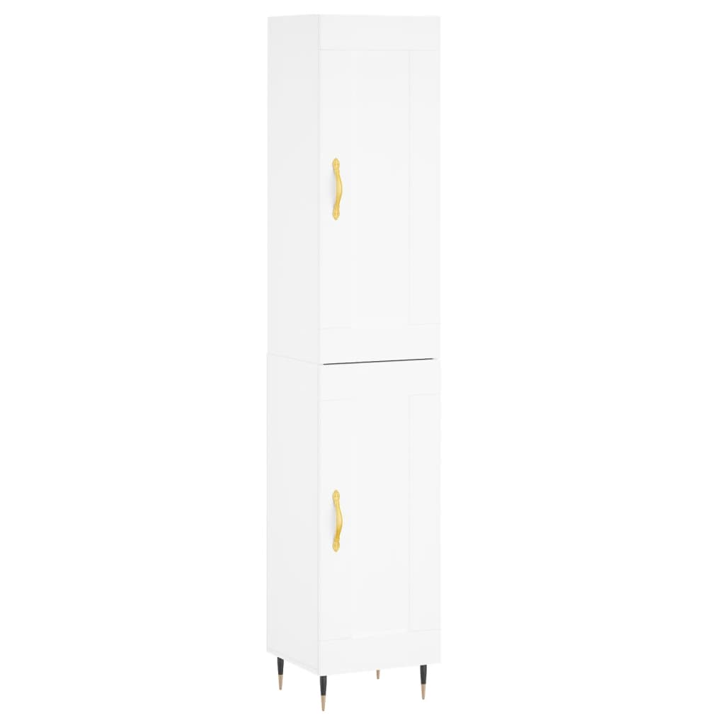 vidaXL Highboard White 34.5x34x180 cm Engineered Wood