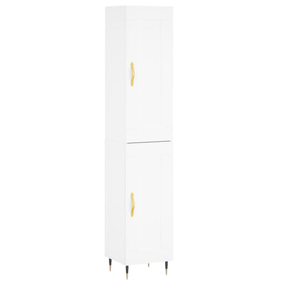 vidaXL Highboard White 34.5x34x180 cm Engineered Wood