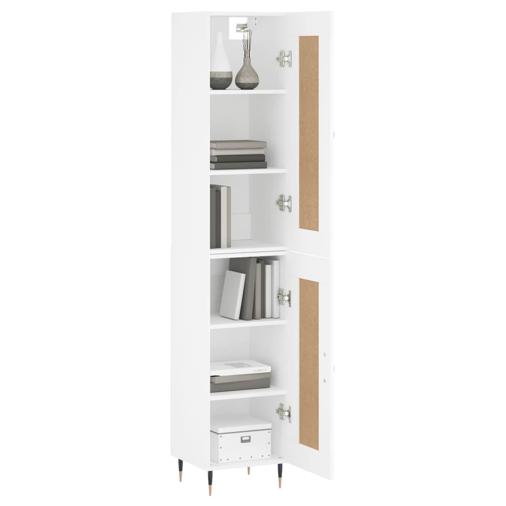 vidaXL Highboard White 34.5x34x180 cm Engineered Wood