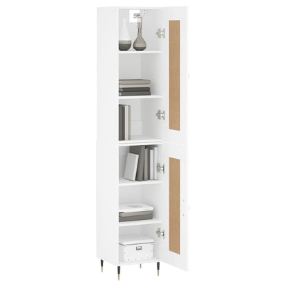 vidaXL Highboard White 34.5x34x180 cm Engineered Wood