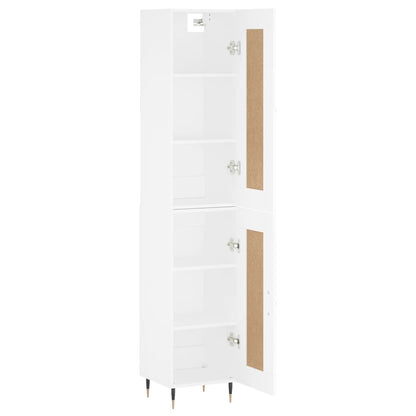 vidaXL Highboard White 34.5x34x180 cm Engineered Wood