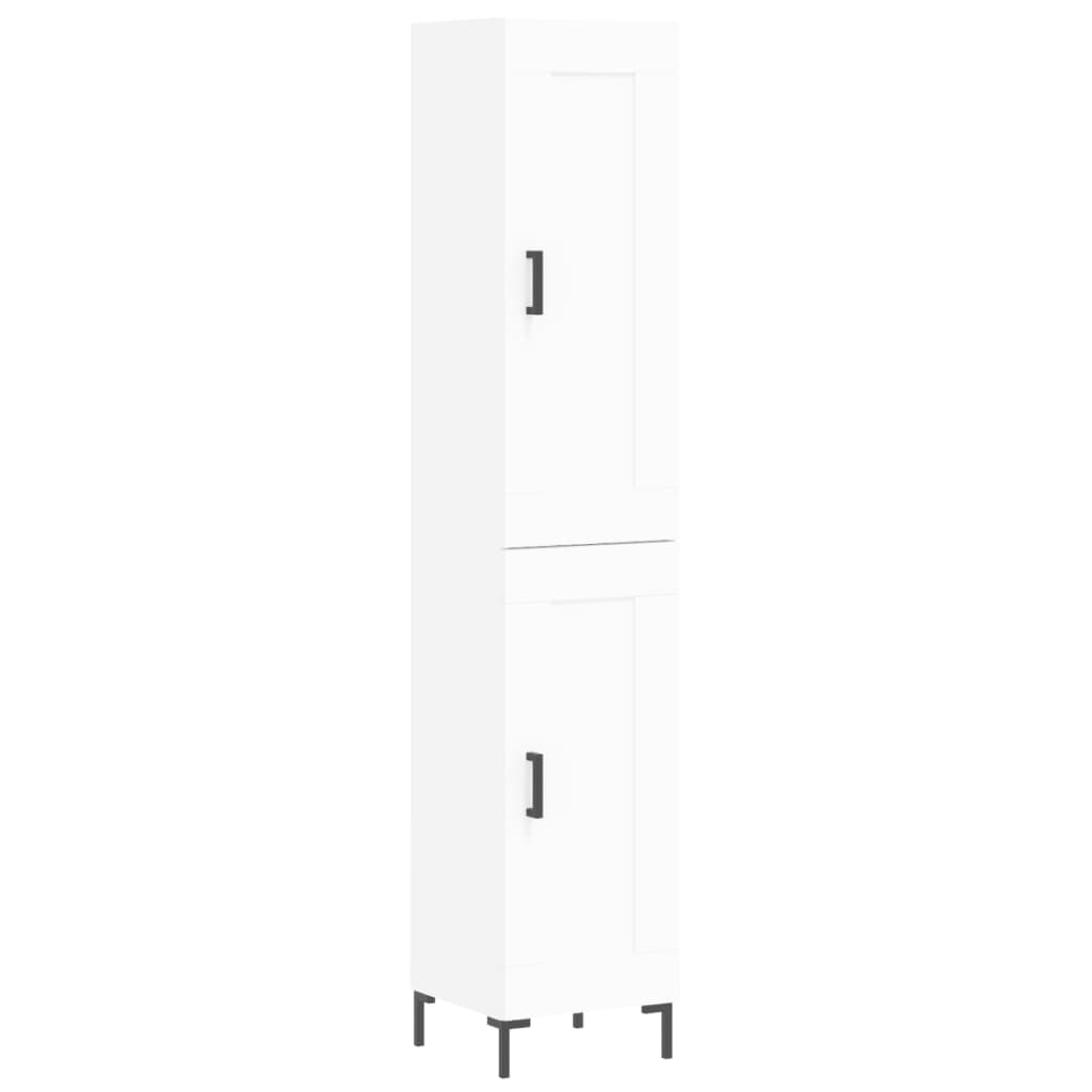 vidaXL Highboard White 34.5x34x180 cm Engineered Wood