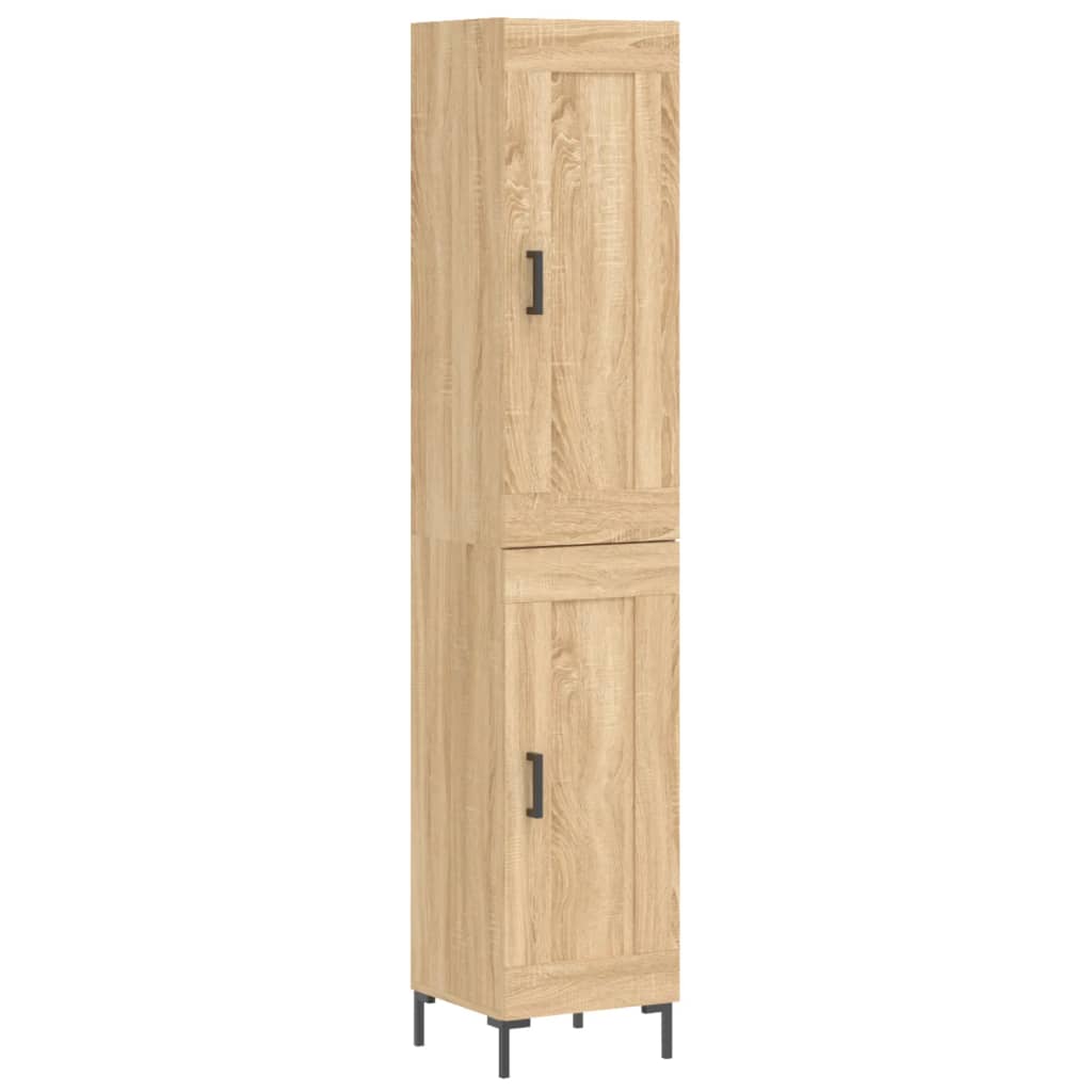 vidaXL Highboard Sonoma Oak 34.5x34x180 cm Engineered Wood