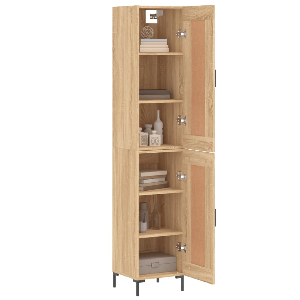 vidaXL Highboard Sonoma Oak 34.5x34x180 cm Engineered Wood